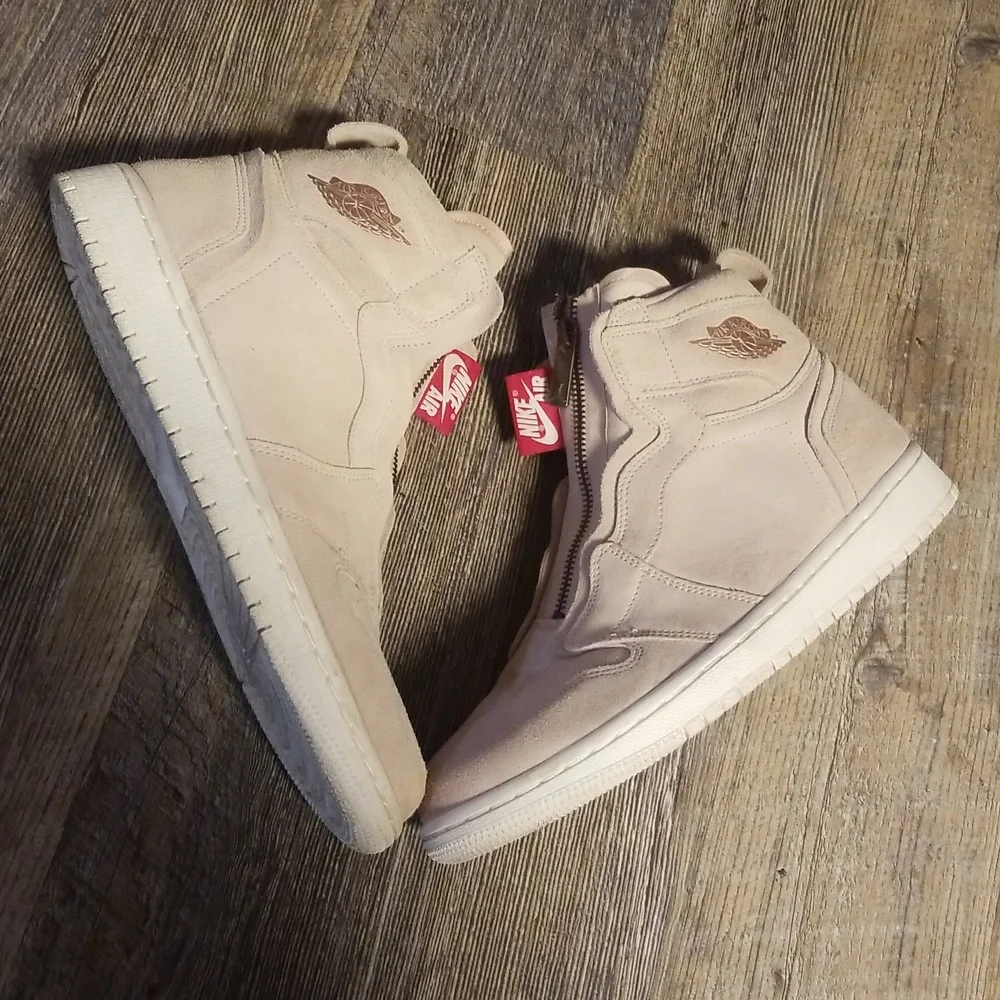 NIKE Air Jordan 10 Women Hightop Balarina Pink Suede Zip up EXCELLENT condition - Picture 3 of 17